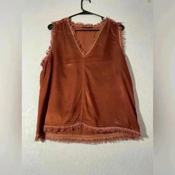 Maven West Shiny Copper Fray Top Womens Size Small - Picture 2 of 7